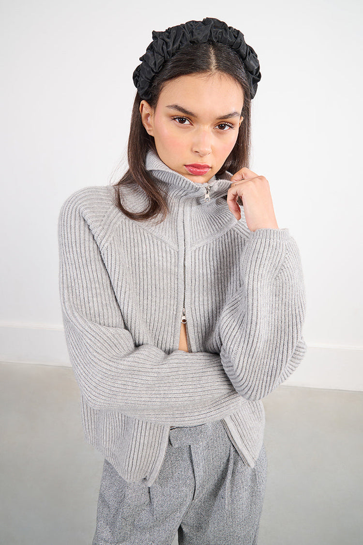 ASH GREY ZIP JACKET