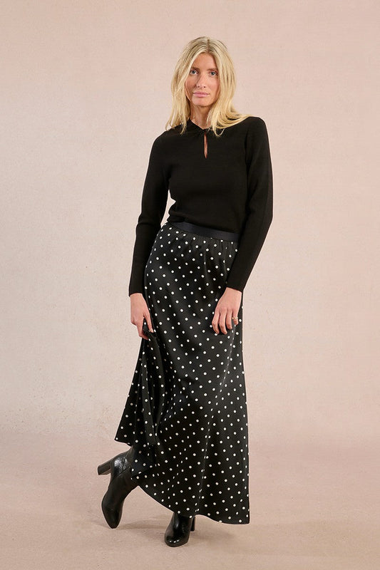 POLKA DOT MIDI SKIRT