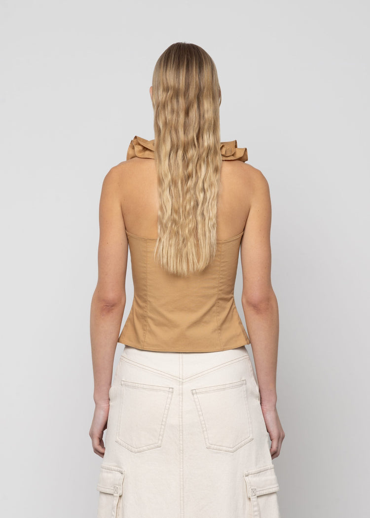 FRILL OPEN BACK TOP