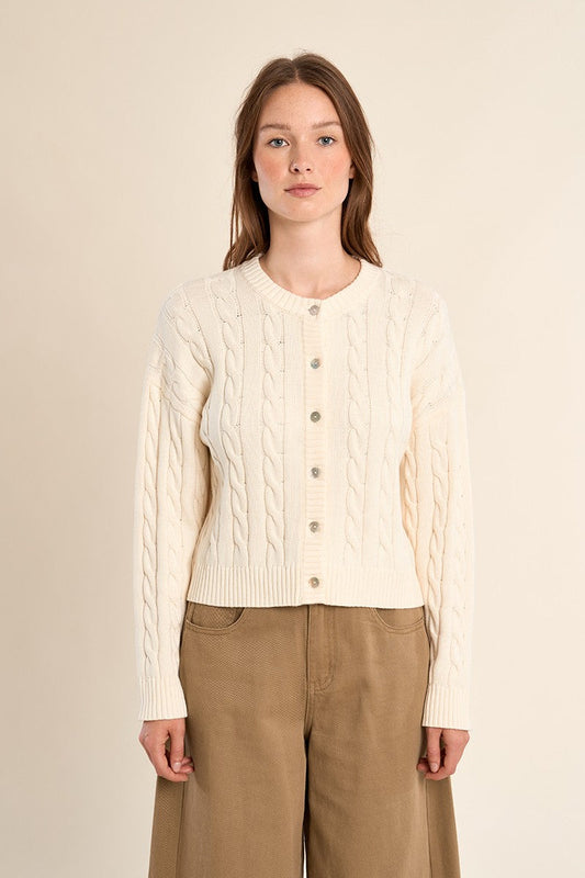 CABLE CARDIGAN
