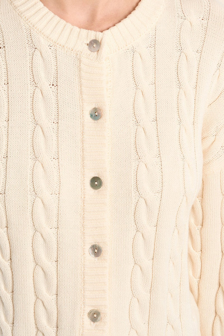CABLE CARDIGAN