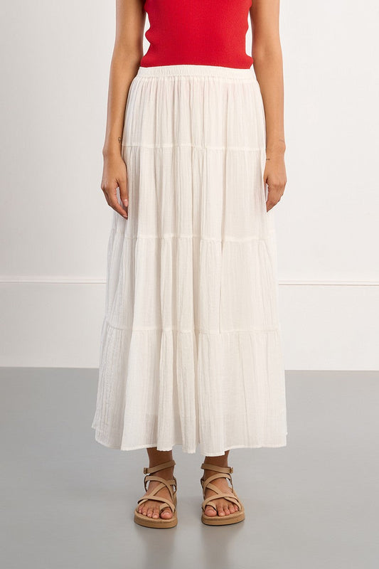 TIERED MAXI SKIRT