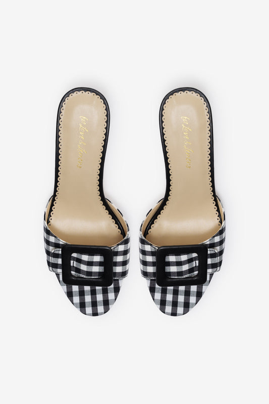 ELOISE GINGHAM MULE