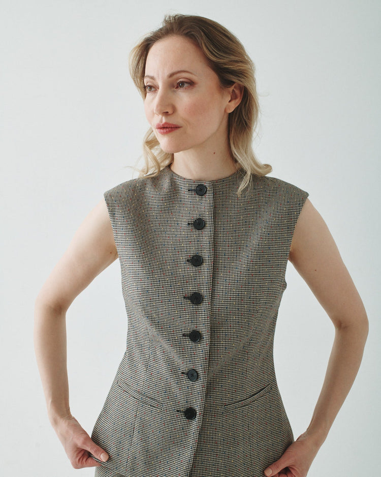HIGH NECK WAISTCOAT
