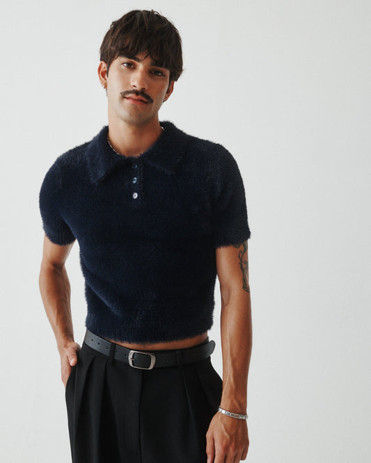 FUZZY CROPPED POLO