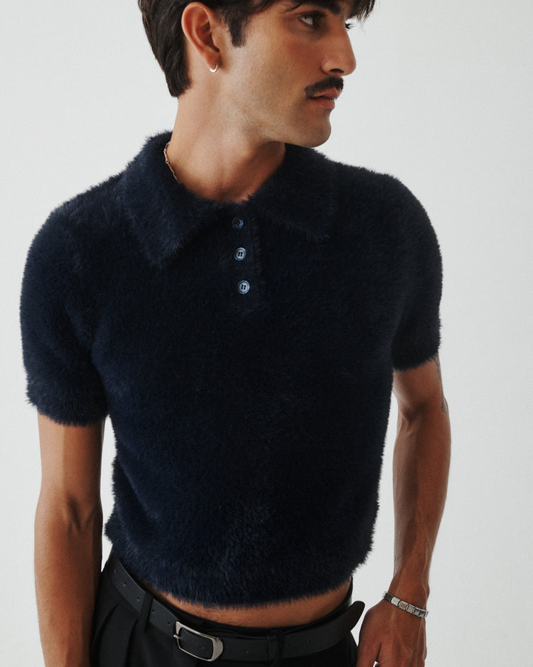FUZZY CROPPED POLO