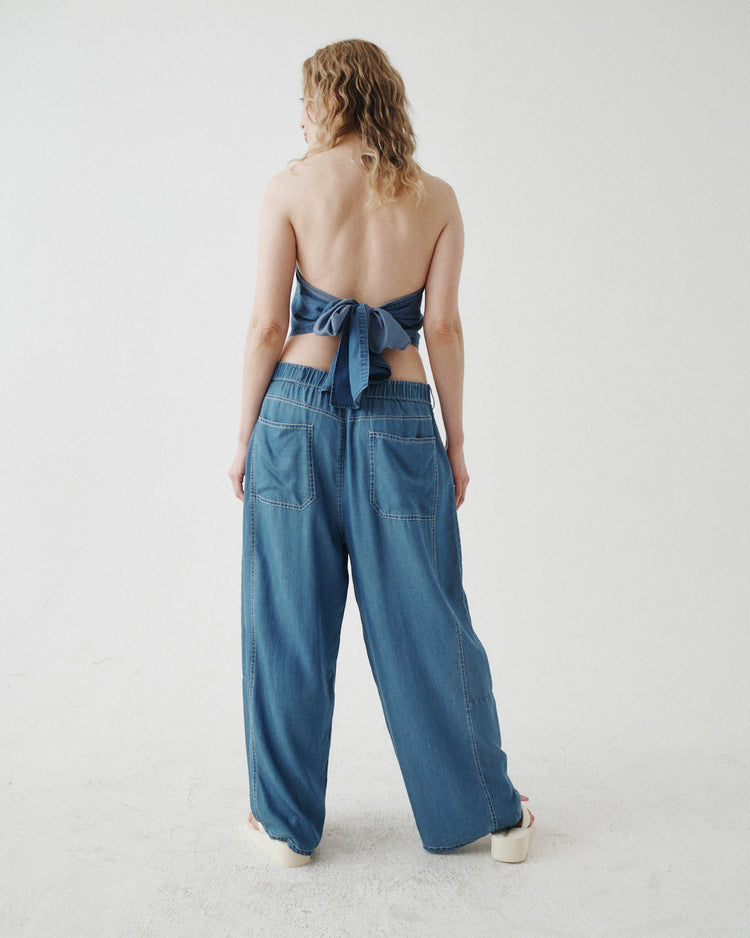 TENCEL BARREL LEG PANT