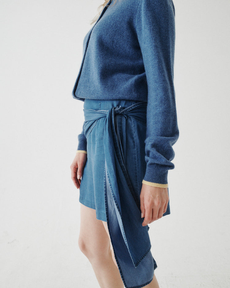 TENCEL WRAP MINI SKIRT