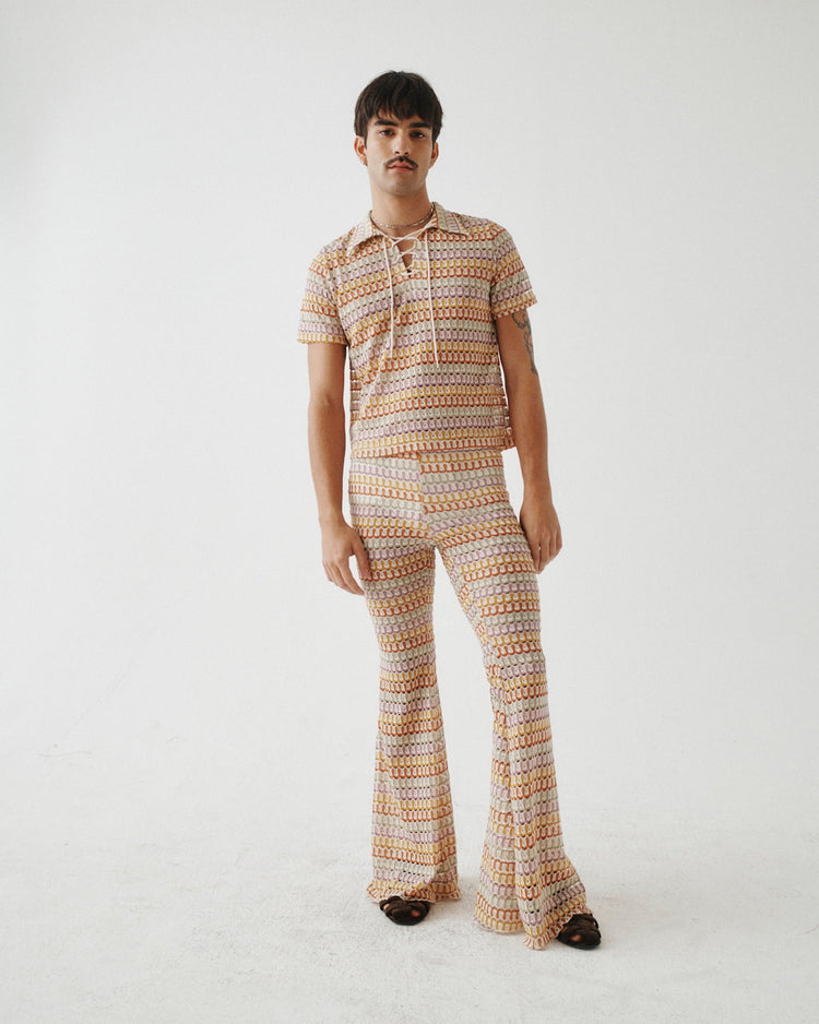 CROCHET LACE UP BOWLER