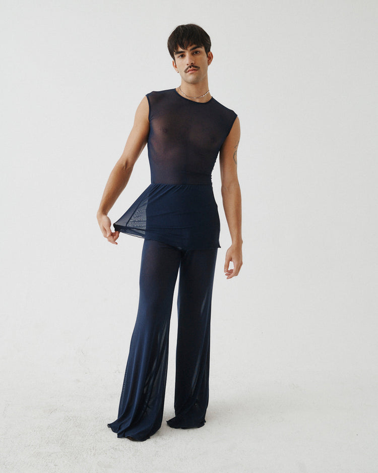 MESH FOLDOVER PANT