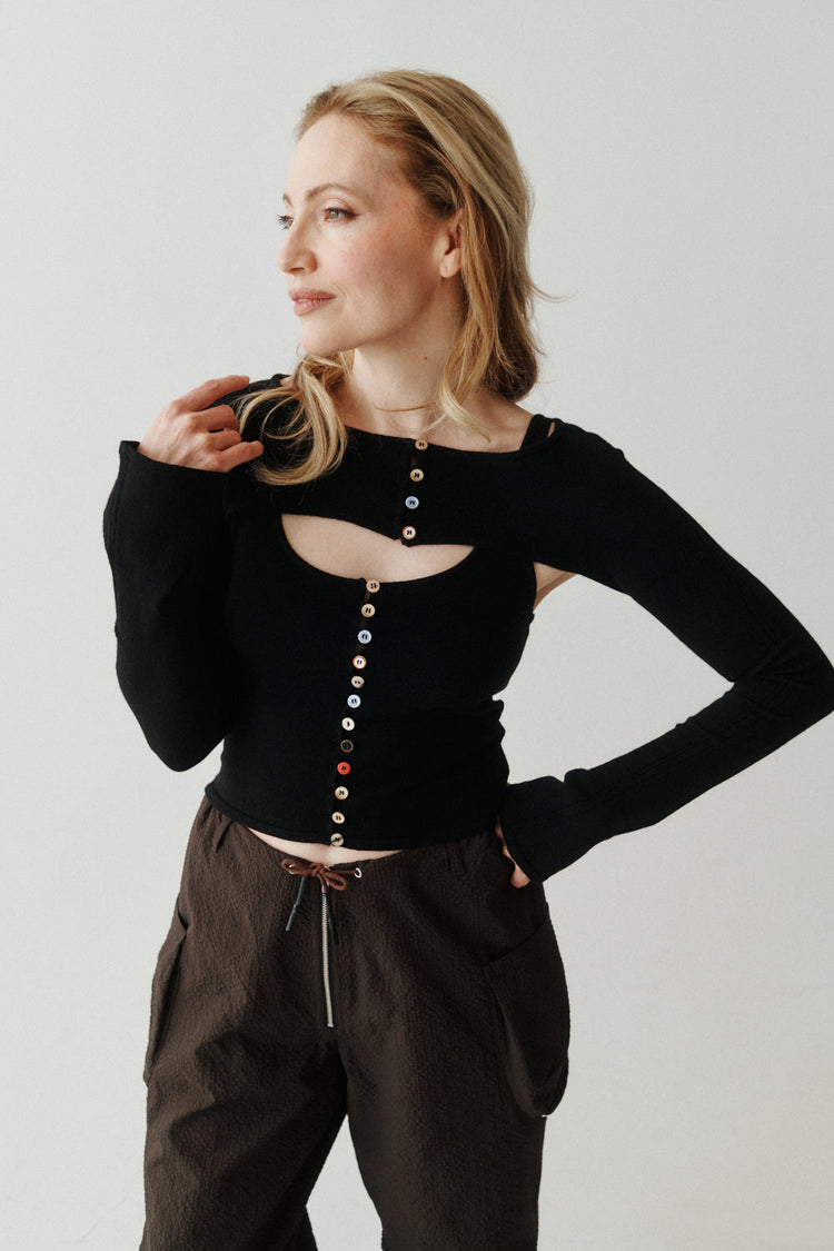 ECLECTIC BUTTON CAMI/SHRUG