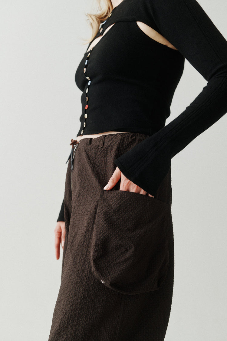SEERSUCKER CARGO PANT
