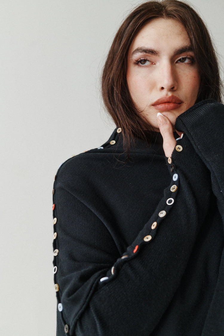 ECLECTIC BUTTON PONCHO