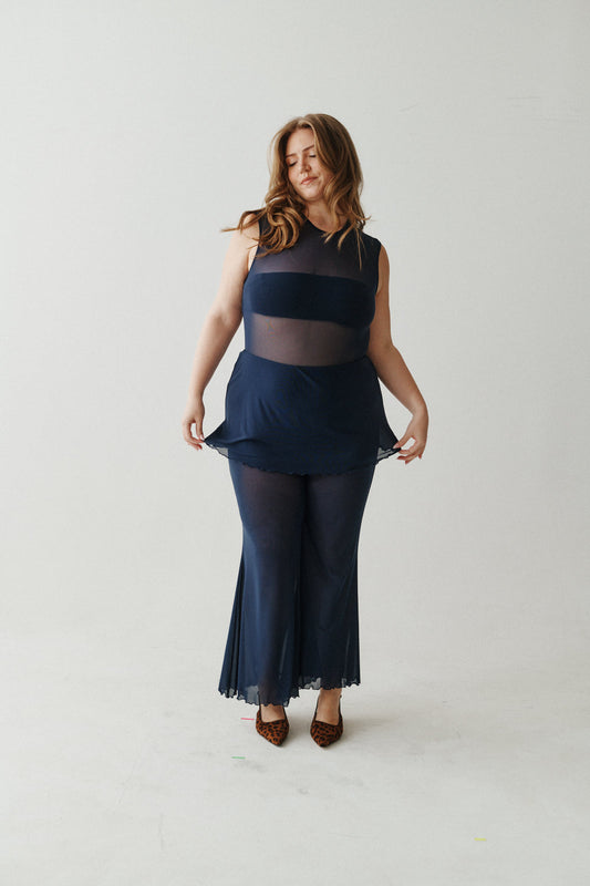 MESH FOLDOVER PANT