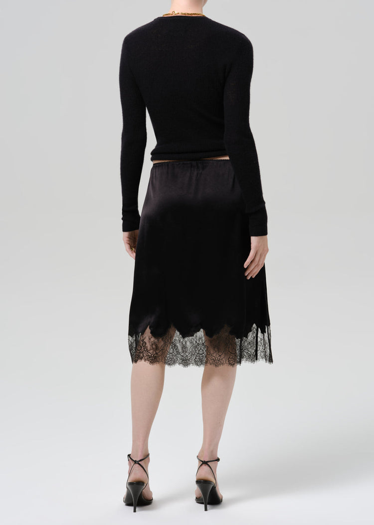 LACE TRIM SKIRT