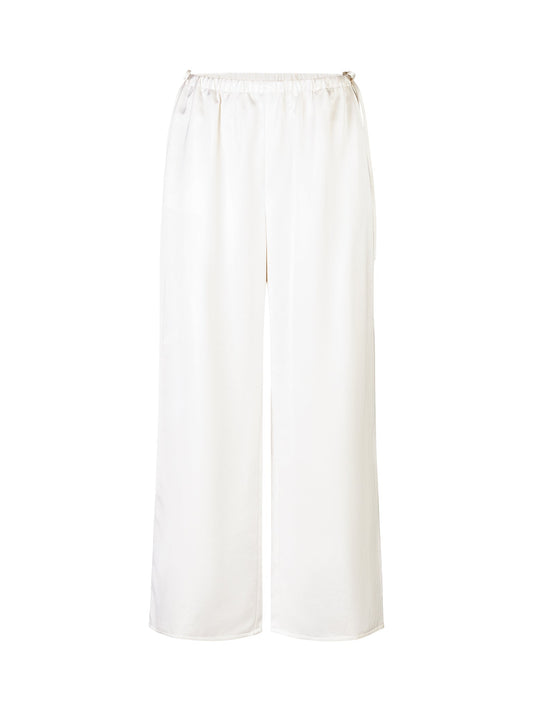 SATIN LINEN SIDE TIE PANT