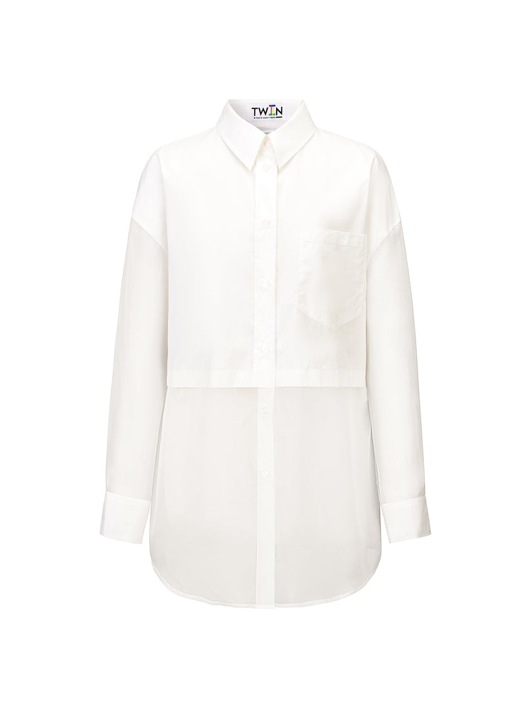 ORGANZA PINAFORE SHIRT