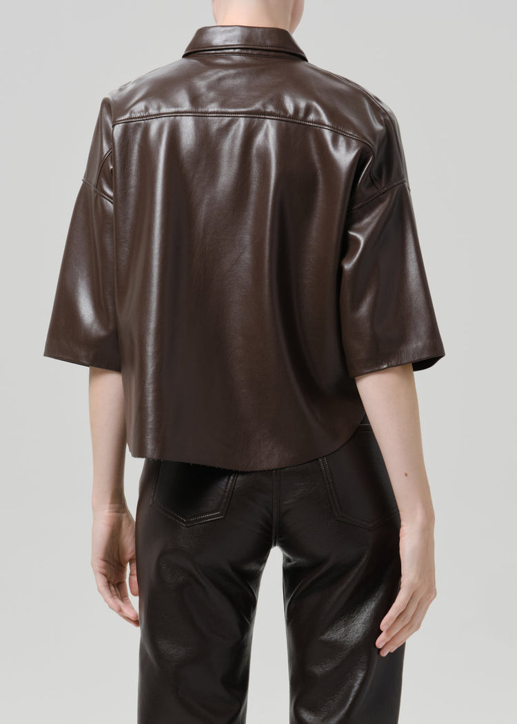 FRANCES CROPPED BUTTON UP