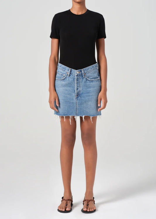 V-WAIST MINI SKIRT