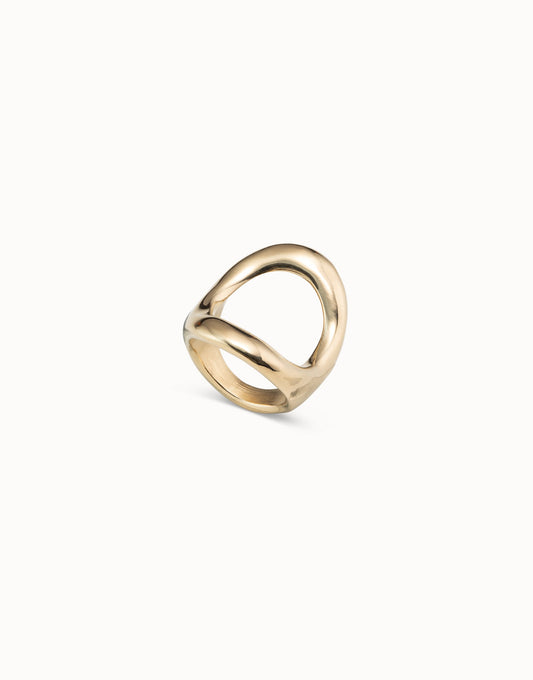 LARGE OVAL RING GOLD