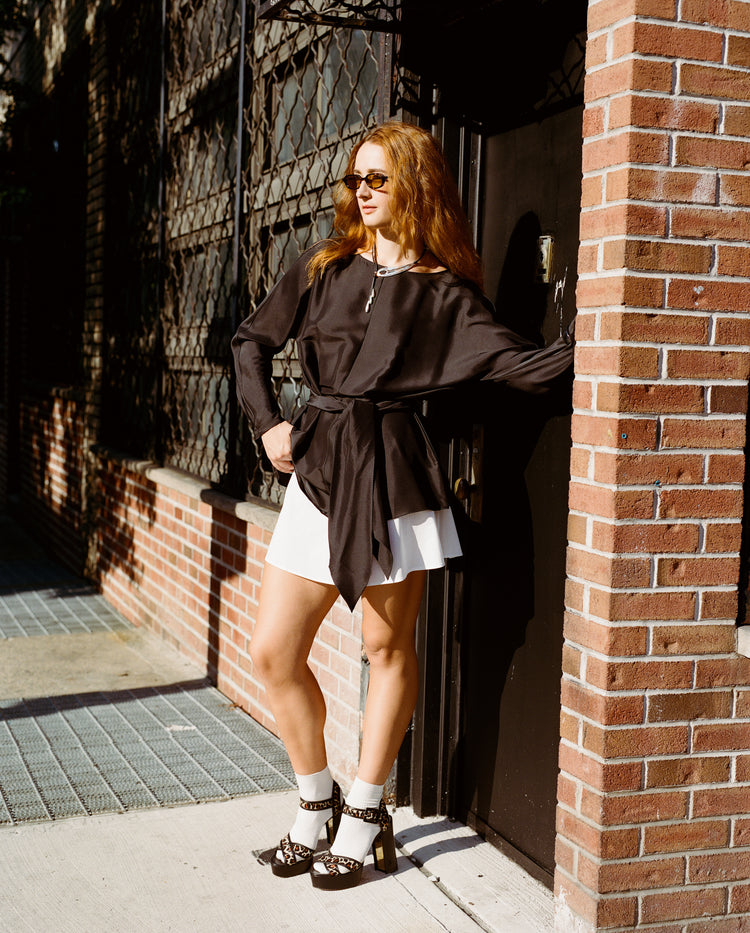 BUTTON DOWN MINI SKIRT