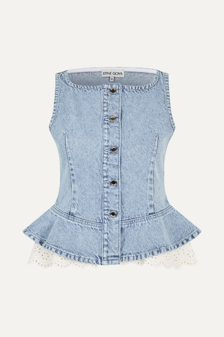 BOATNECK RUFFLE TOP