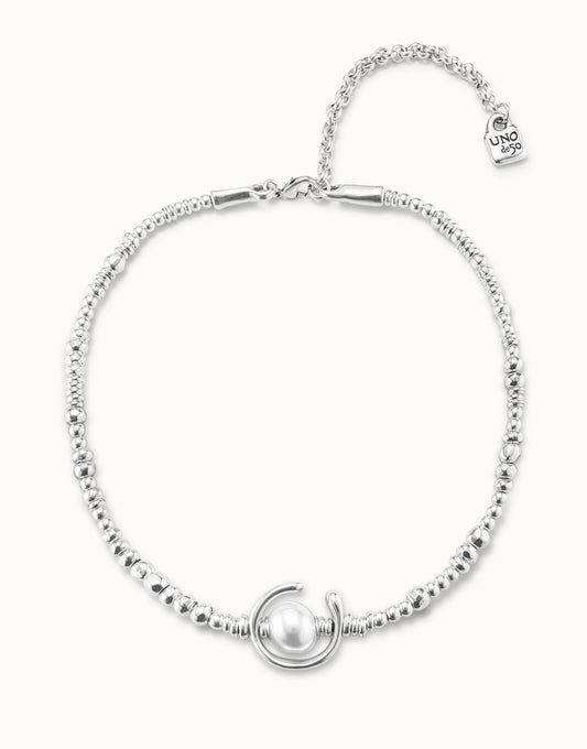SHORT SILVER NECKLACE WITH PEARL