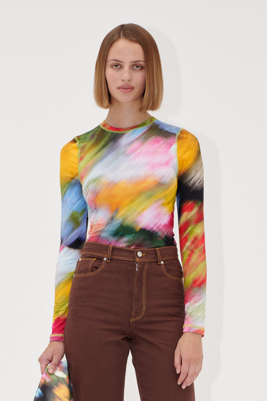 LIQUID FLORAL LONG SLEEVE