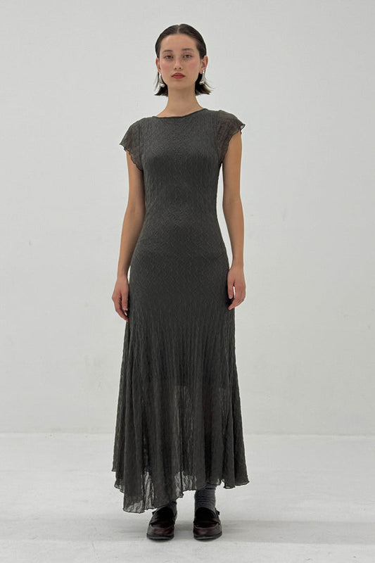 ASYMMETRICAL LEAFY DRESS