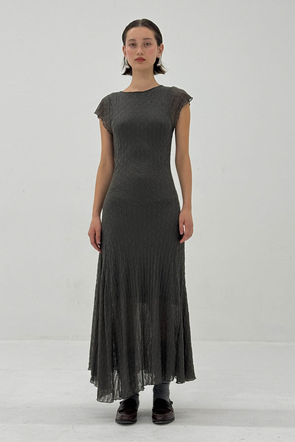 ASYMMETRICAL LEAFY DRESS