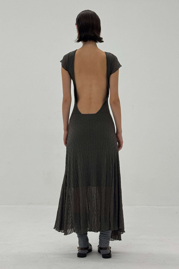 ASYMMETRICAL LEAFY DRESS