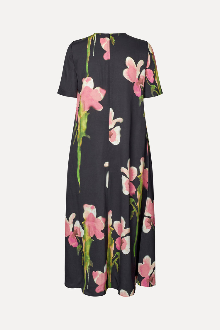 MELTING FLOWERS MIDI DRESS