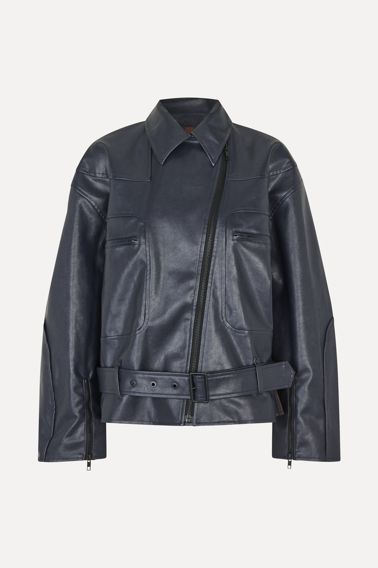 MIDNIGHT STRIPES BIKER JACKET