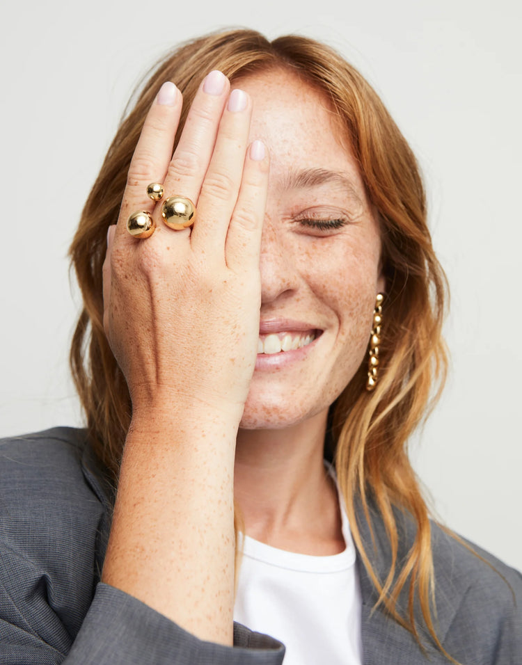THREE BUBBLE RING GOLD
