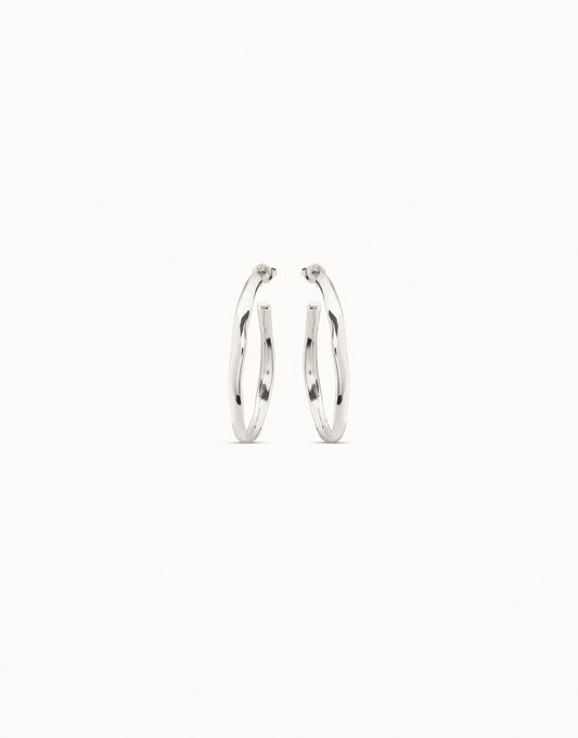 OPEN HOOP EARRINGS SILVER