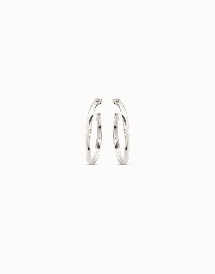 OPEN HOOP EARRINGS SILVER