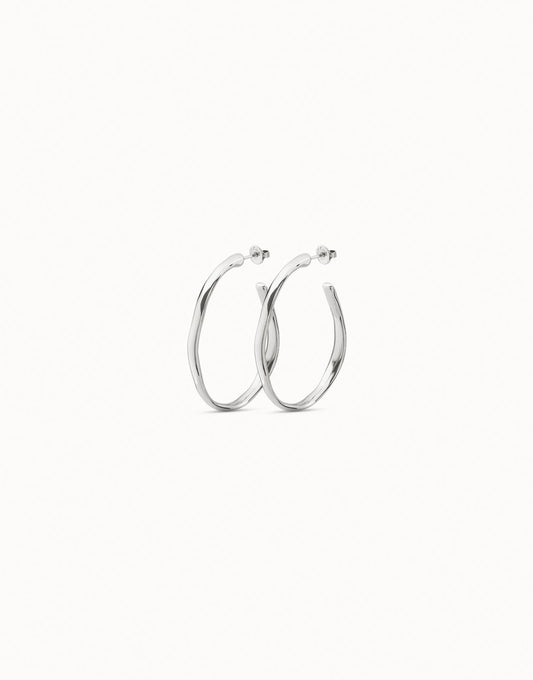 OPEN HOOP EARRINGS SILVER