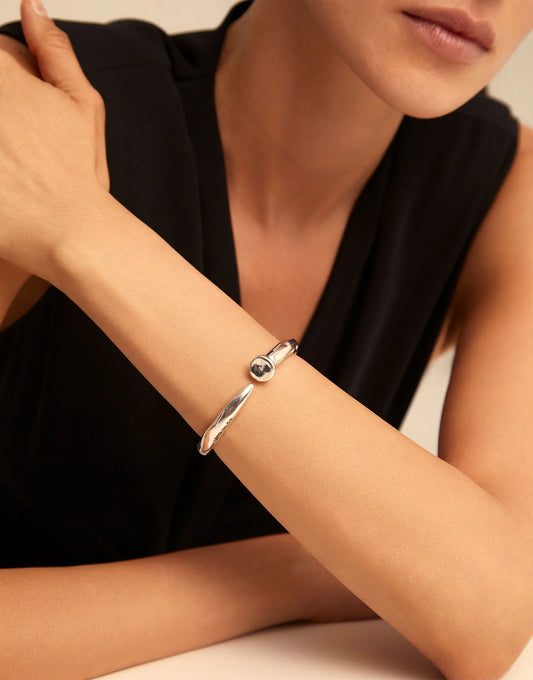 NAIL BANGLE BRACELET SILVER