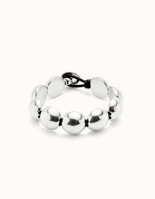ROUND BEADED BRACELET SILVER