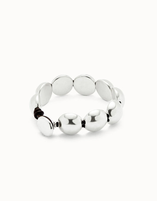 ROUND BEADED BRACELET SILVER