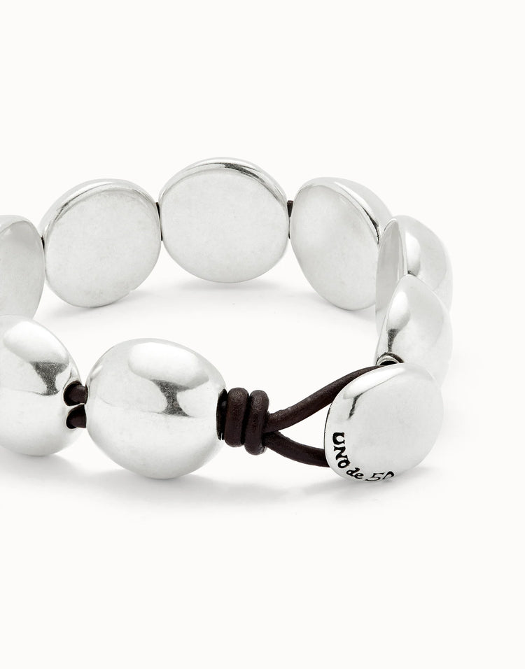ROUND BEADED BRACELET SILVER