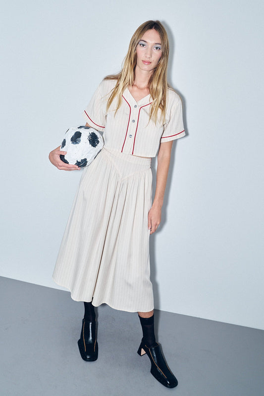 BASEBALL STRIPE PARK SKIRT