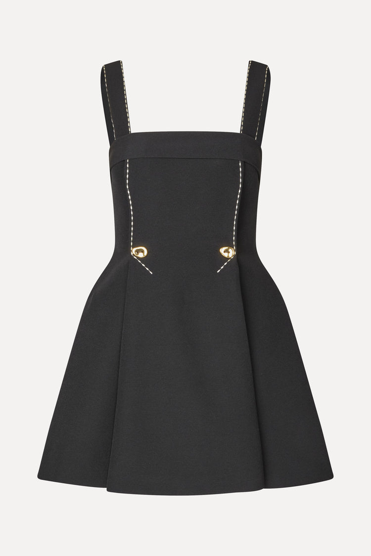JET BLACK MINI DRESS