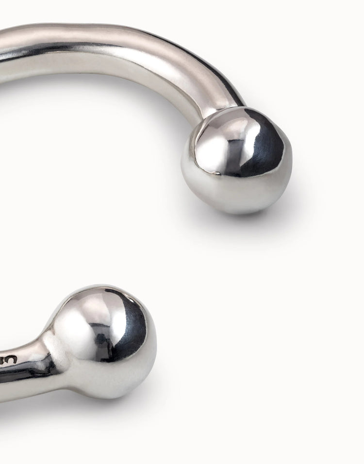 DOUBLE BALL BANGLE SILVER