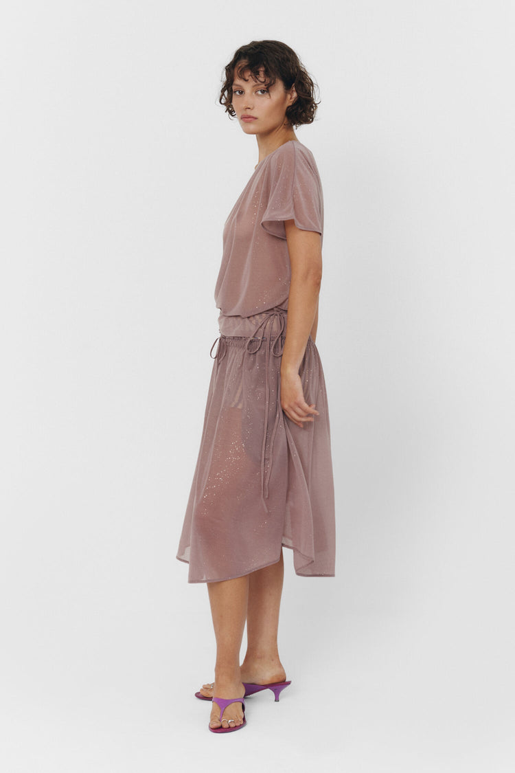 RUCHED SPARKLE SKIRT