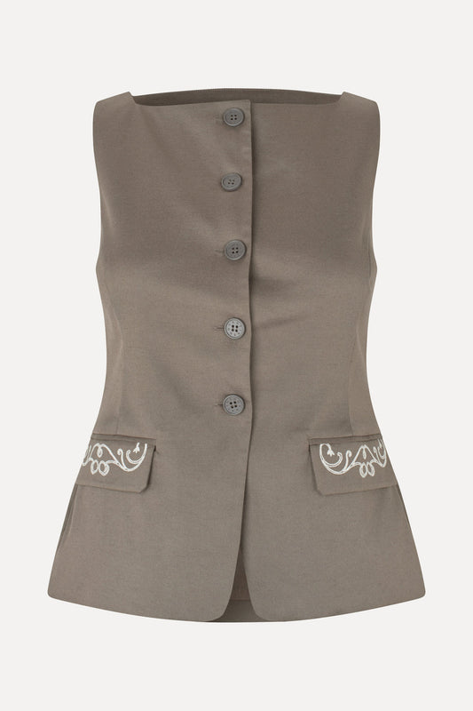 EMBROIDERED VEST