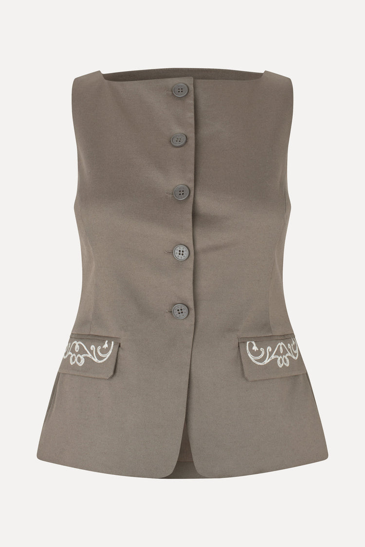 EMBROIDERED VEST