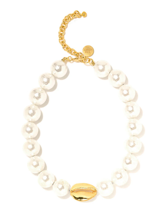 OCEANIDES PEARL NECKLACE GOLD