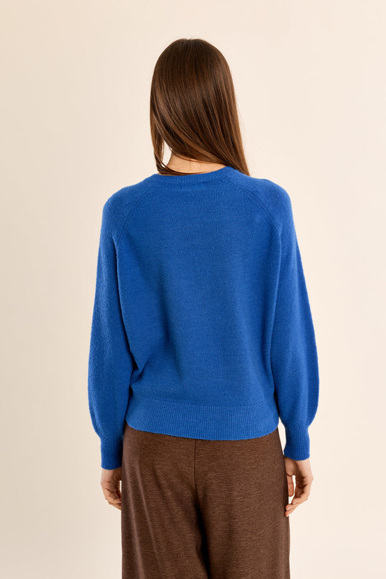 BUTTON-DOWN KNIT SWEATER