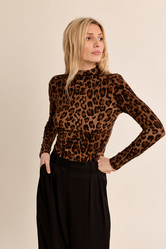 LEOPARD STAND UP TOP